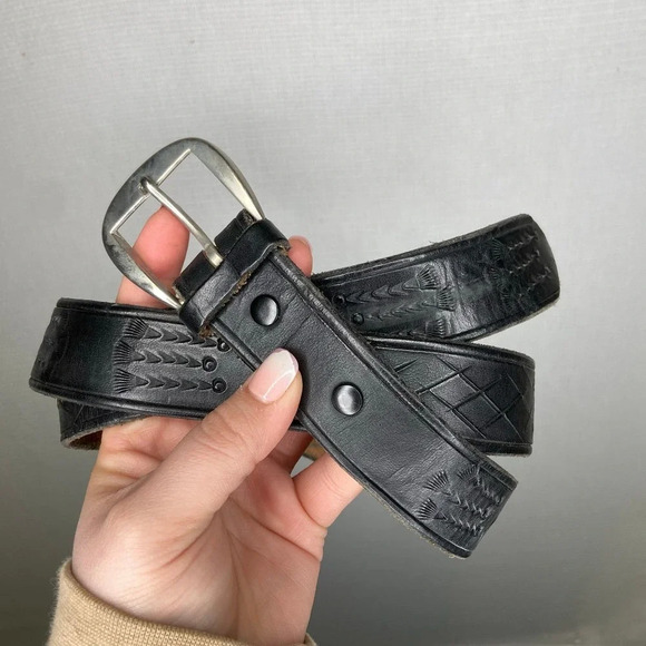 Other - WALT | Black Handmade Belt Mens 49 inches
